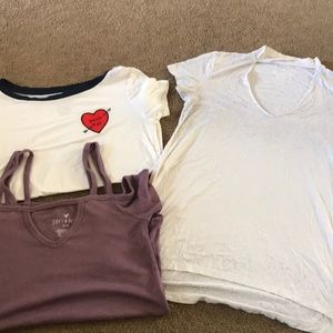 3 American Eagle tops